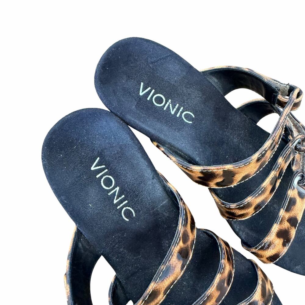 Vionic Dwyn Leopard Print Sandals Sz 5 - Picture 4 of 7